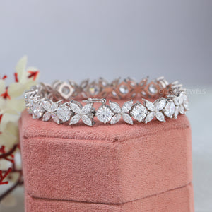 Marquise And Round Lab Diamond Luxury Bracelet