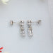 [Screw Back Drop Diamond Earring]-[Ouros Jewels]