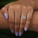 In finger look of shining per cut butterfly shaped dainty engagement ring made in VVS clarity