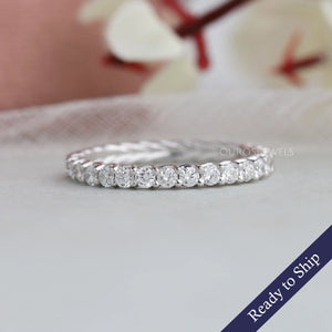 Round Cut Stackable Diamond Wedding band