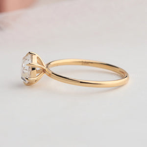 [Yellow Gold Diamond Ring]-[Ouros Jewels]