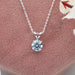 Greenish Blue Round Diamond Solitaire Necklace