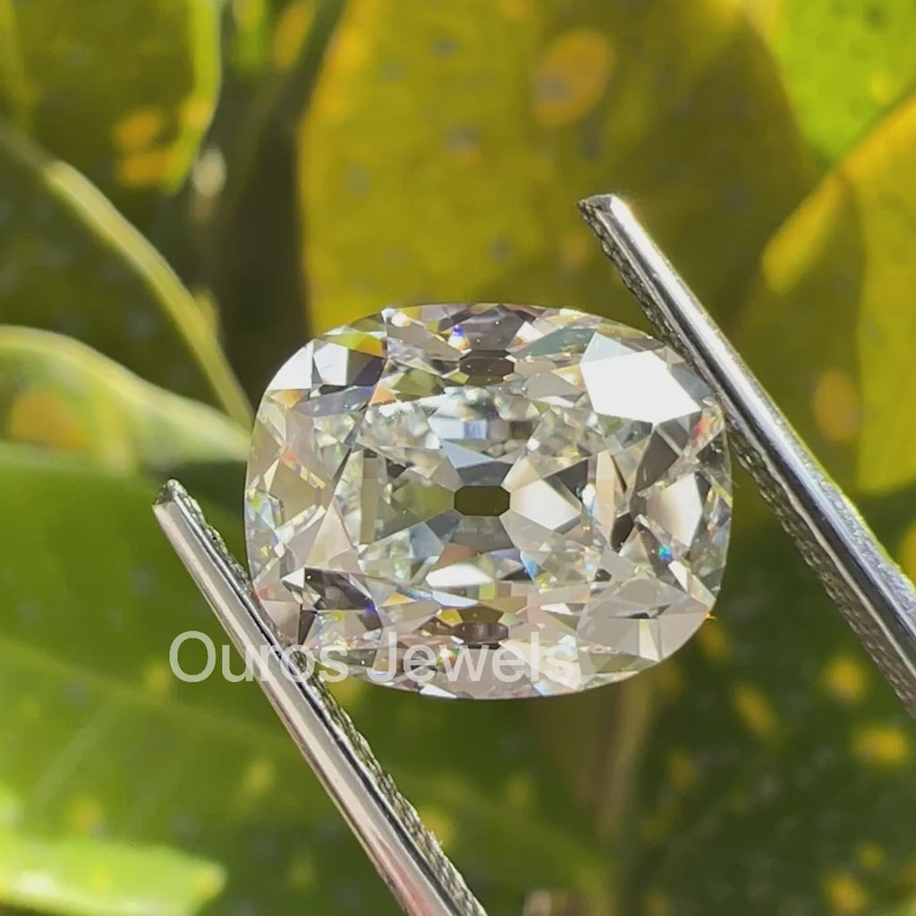 Old Mine Cushion Cut Loose Diamond YT video