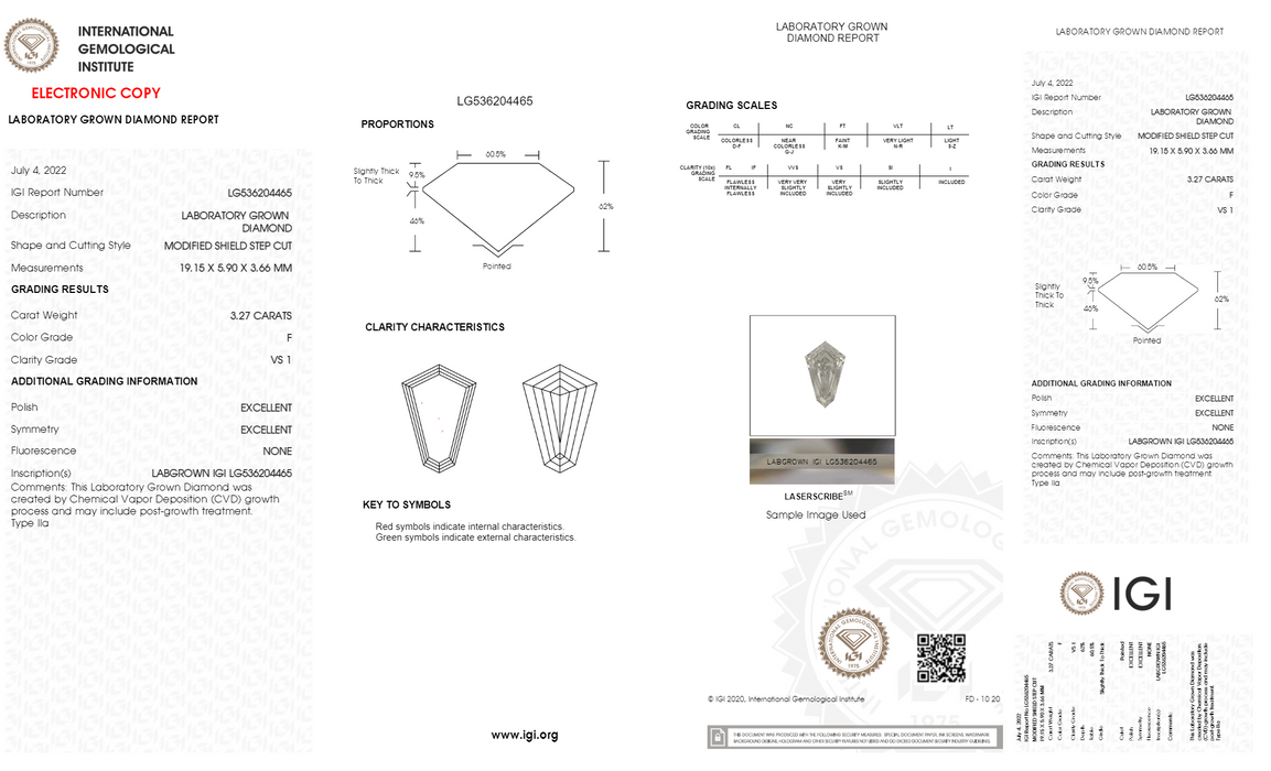 Customized Long Kite Cut Lab Diamond