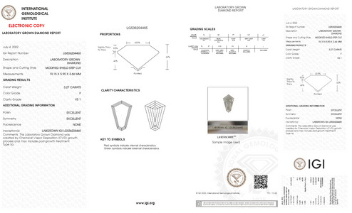 Customized Long Kite Cut Lab Diamond