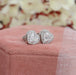 heart shape halo diamond studs