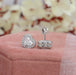 heart shaped diamond stud earrings 