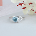 [Two Ston Heart And Pear Cut Engagement Ring]-[Ouors Jewels]]-[]