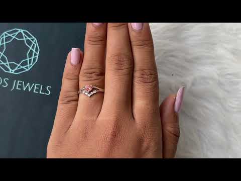 Youtube video of fancy pink heart diamond dianty ring