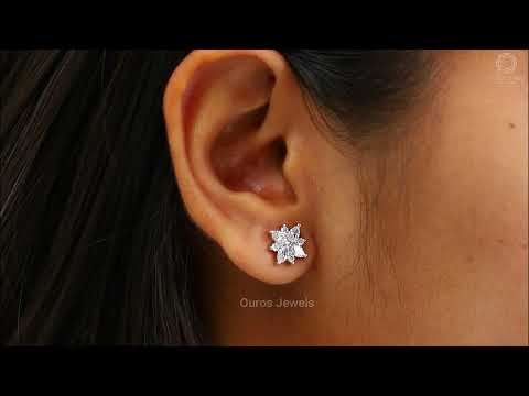 Youtube Video of Marquise Cut Cluster Stud Earrings