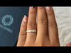 Youtube video of 7 stone emerald cut lab grown diamond band