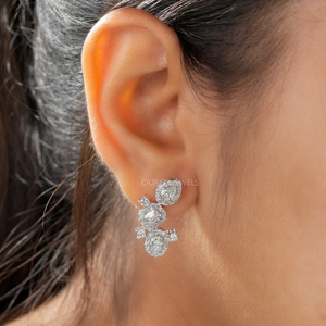 multi diamond earrings