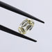 0.75 carat yellow old mine cushion cut lab diamond