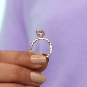 [Hidde Halo Pear Cut Diamond Engagement Ring]-[Ouros Jewels]