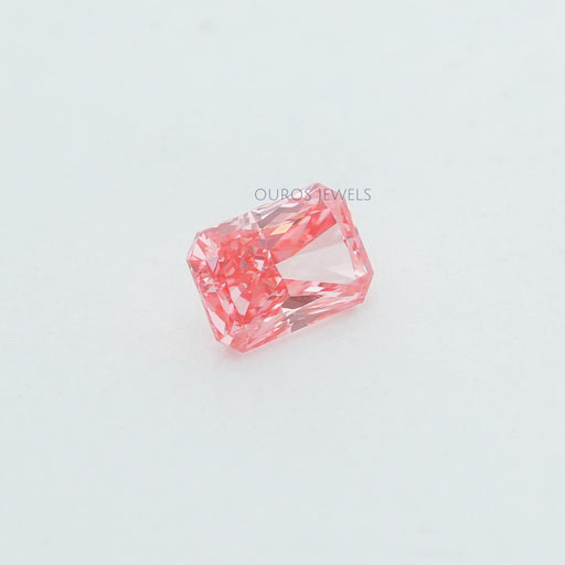 [Pink Lab Grown Diamond in Radiant Shape]-[Ouros Jewels]