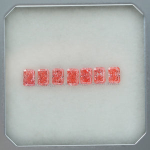 0.33 Carat Each Radiant Pink Loose Diamond